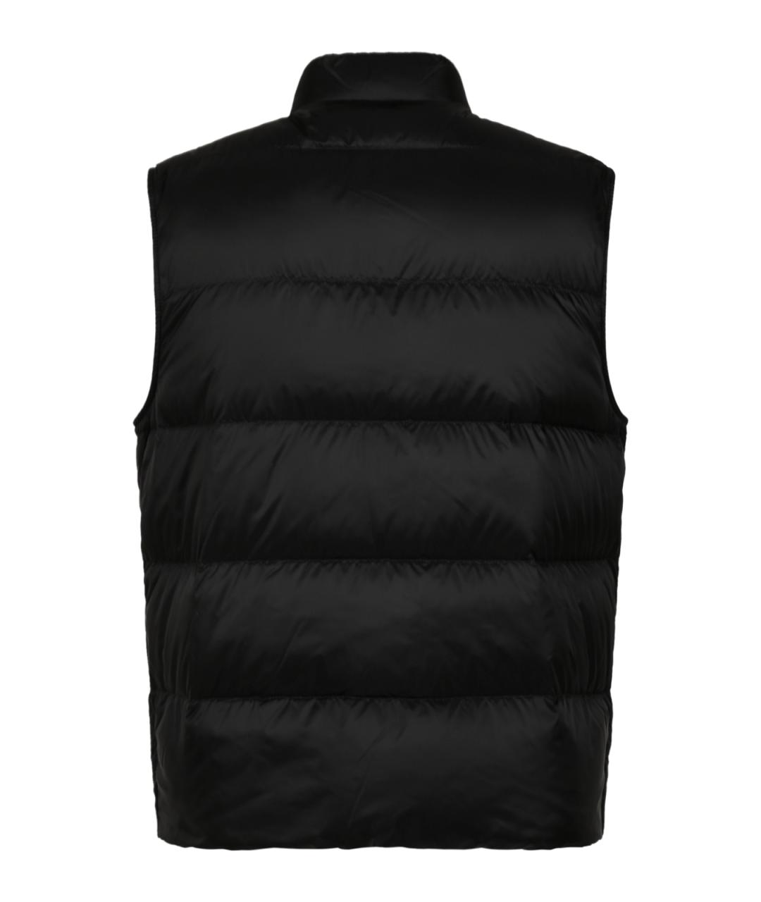 MONCLER Черный синтетический жилет, фото 4