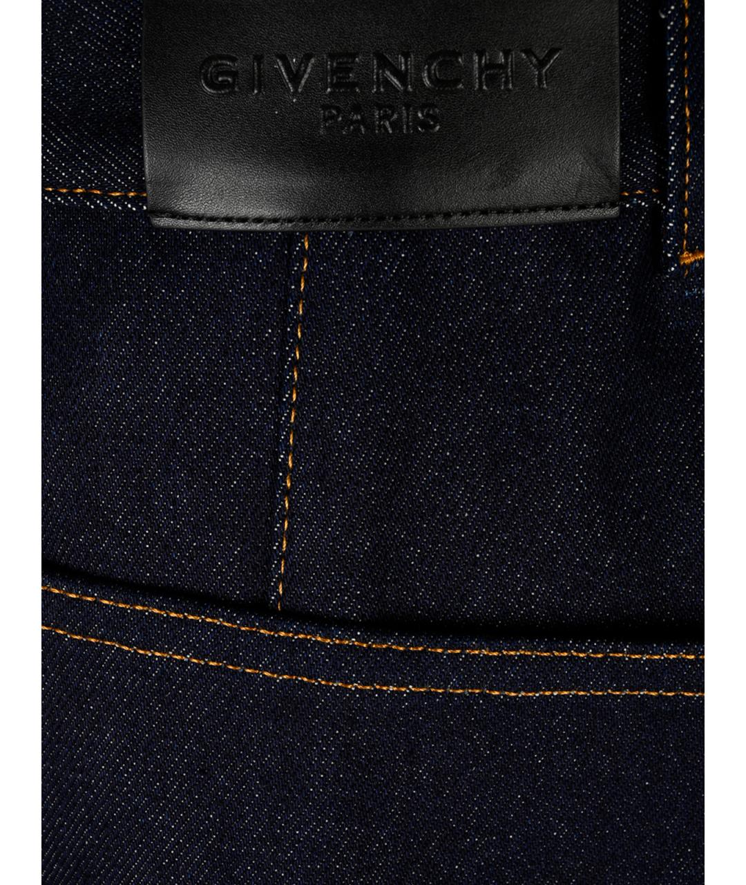 GIVENCHY Темно-синие хлопковые прямые джинсы, фото 5