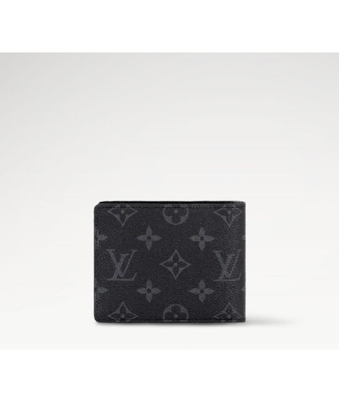 LOUIS VUITTON Черный кожаный кардхолдер, фото 4