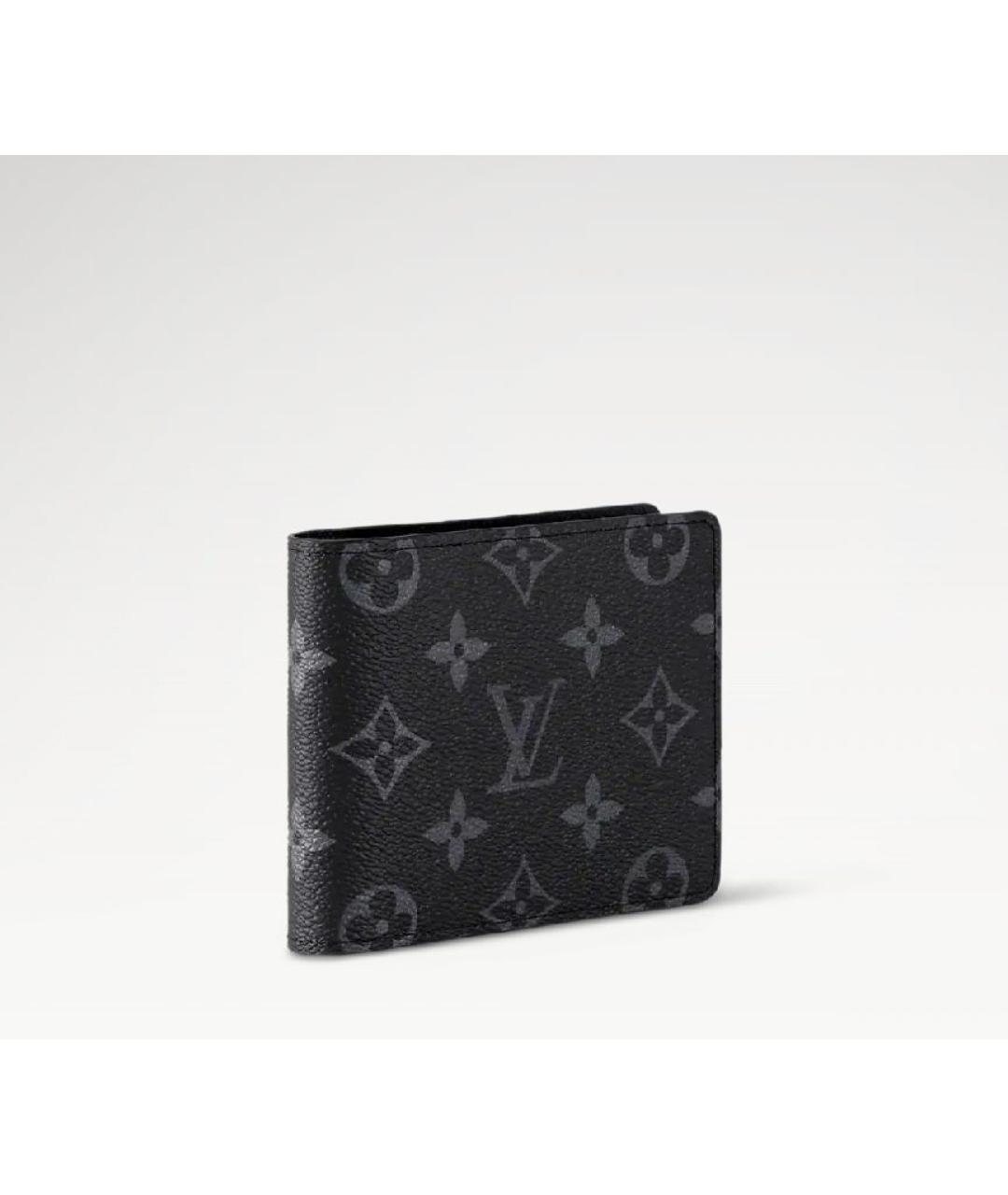 LOUIS VUITTON Черный кожаный кардхолдер, фото 2