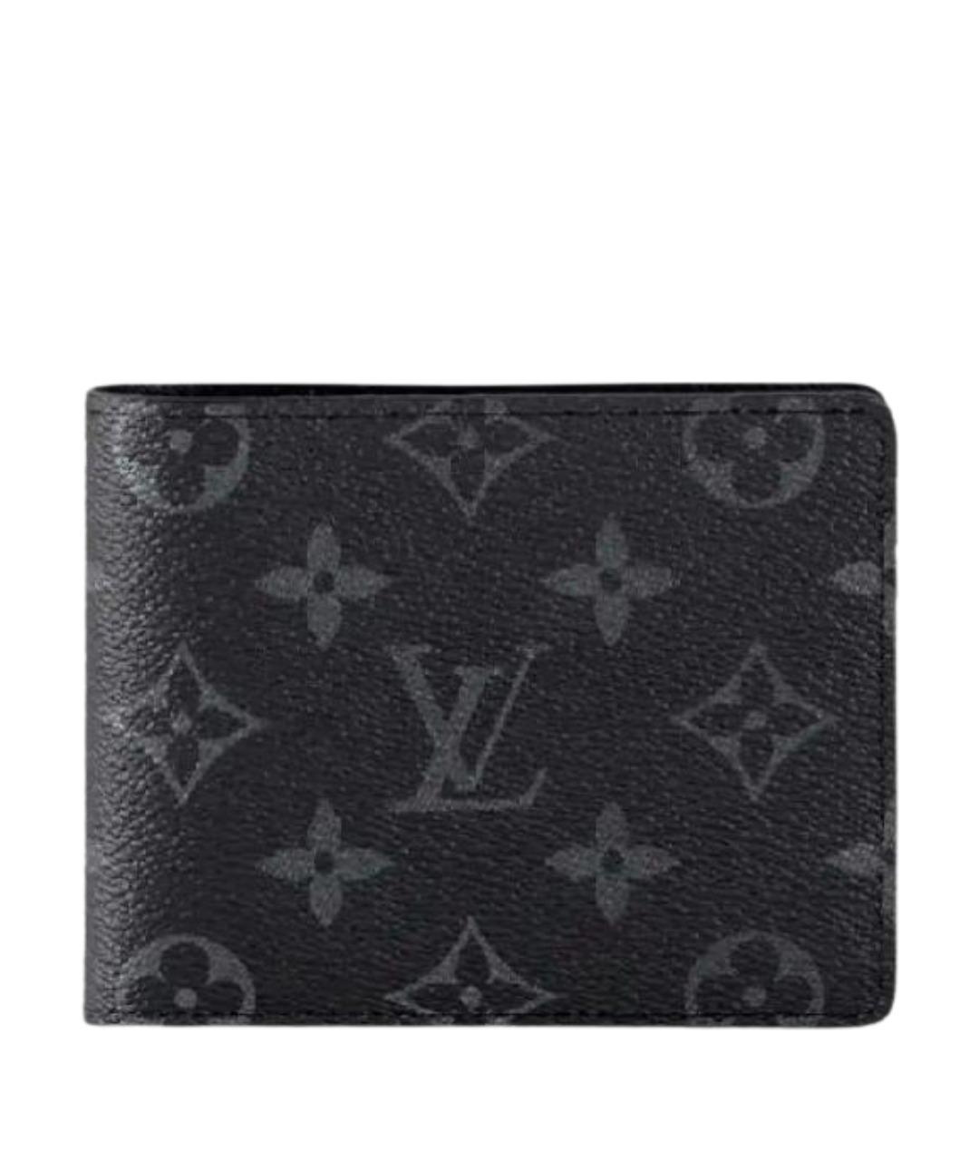 LOUIS VUITTON Черный кожаный кардхолдер, фото 1