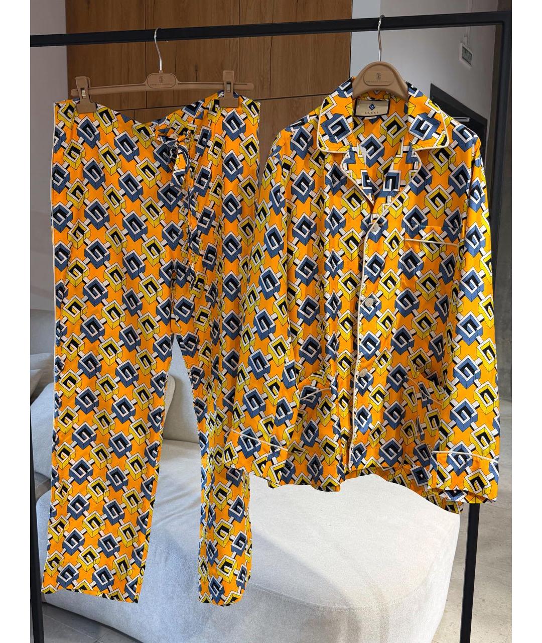 GUCCI Мульти шелковый костюм с брюками, фото 3