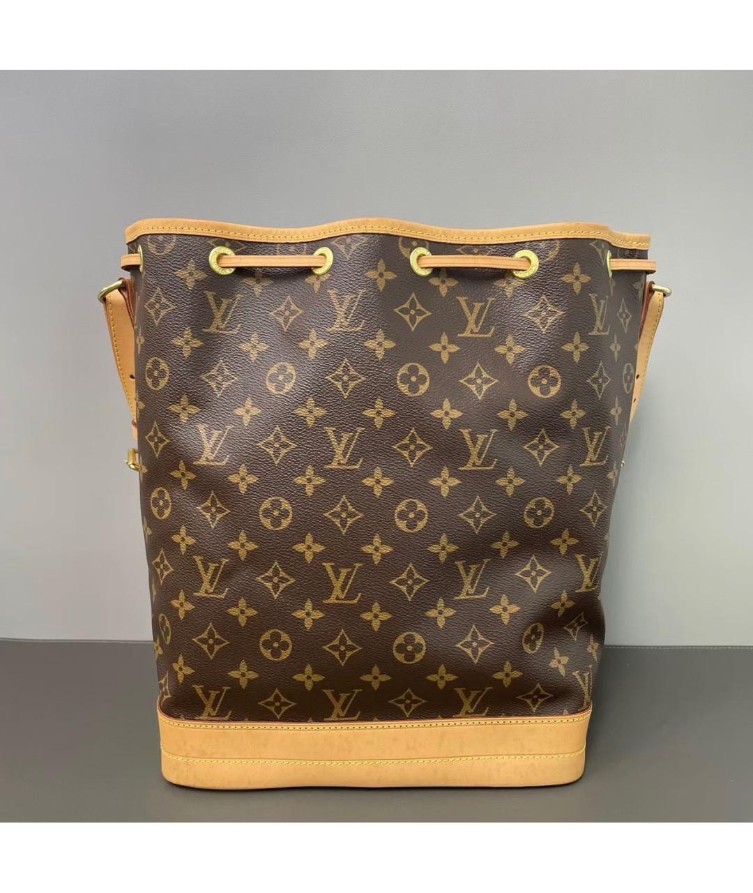 LOUIS VUITTON Коричневая кожаная сумка тоут, фото 2