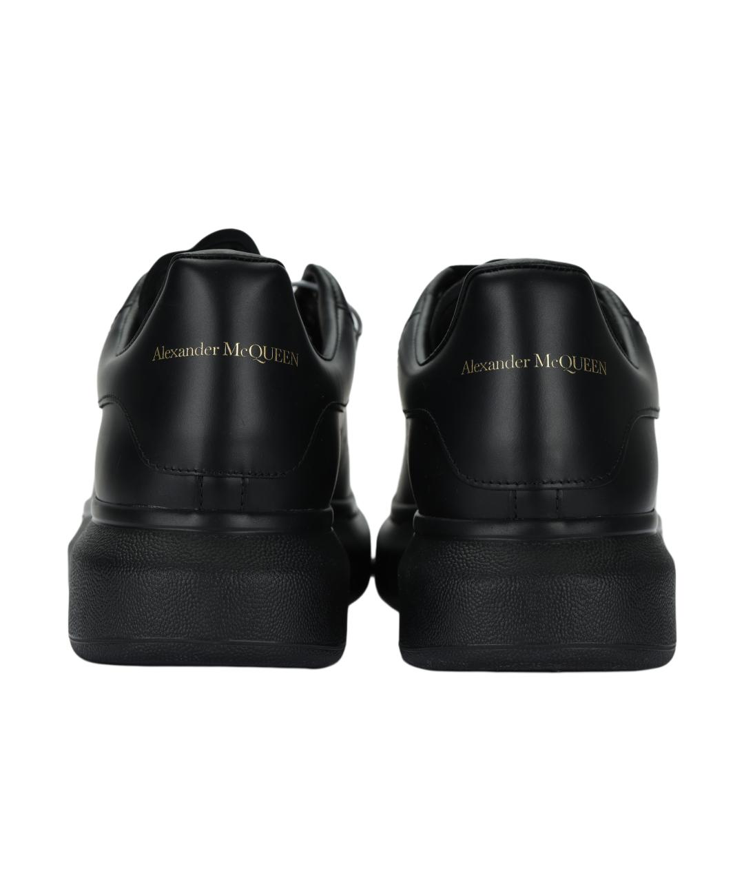 ALEXANDER MCQUEEN Черные кожаные низкие кроссовки / кеды, фото 4