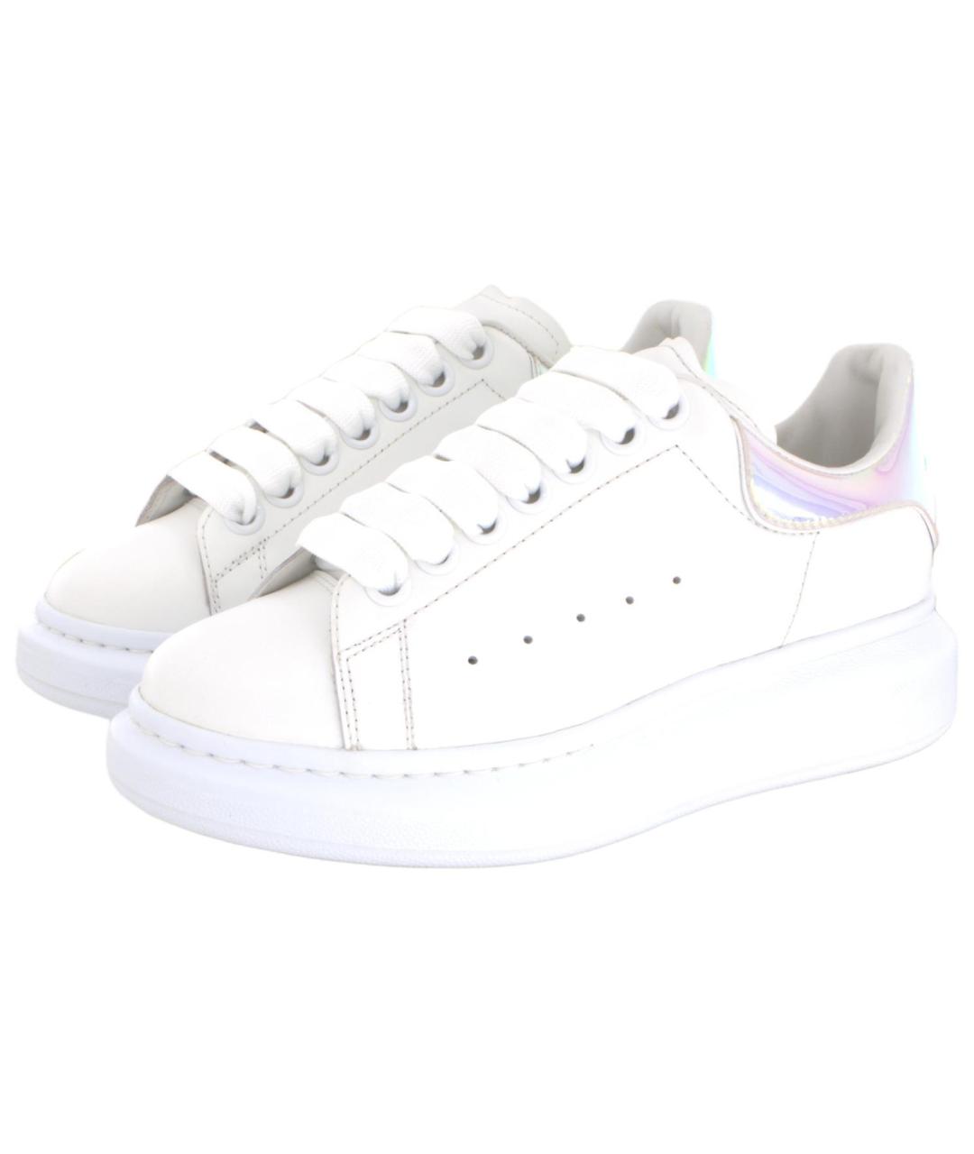 ALEXANDER MCQUEEN Белые кожаные кроссовки, фото 3