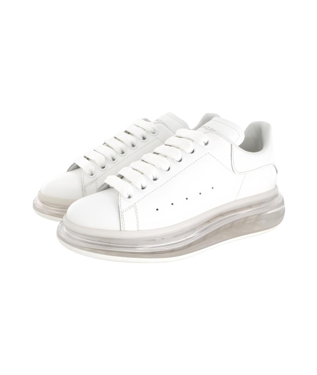 ALEXANDER MCQUEEN Белые кожаные кроссовки, фото 3