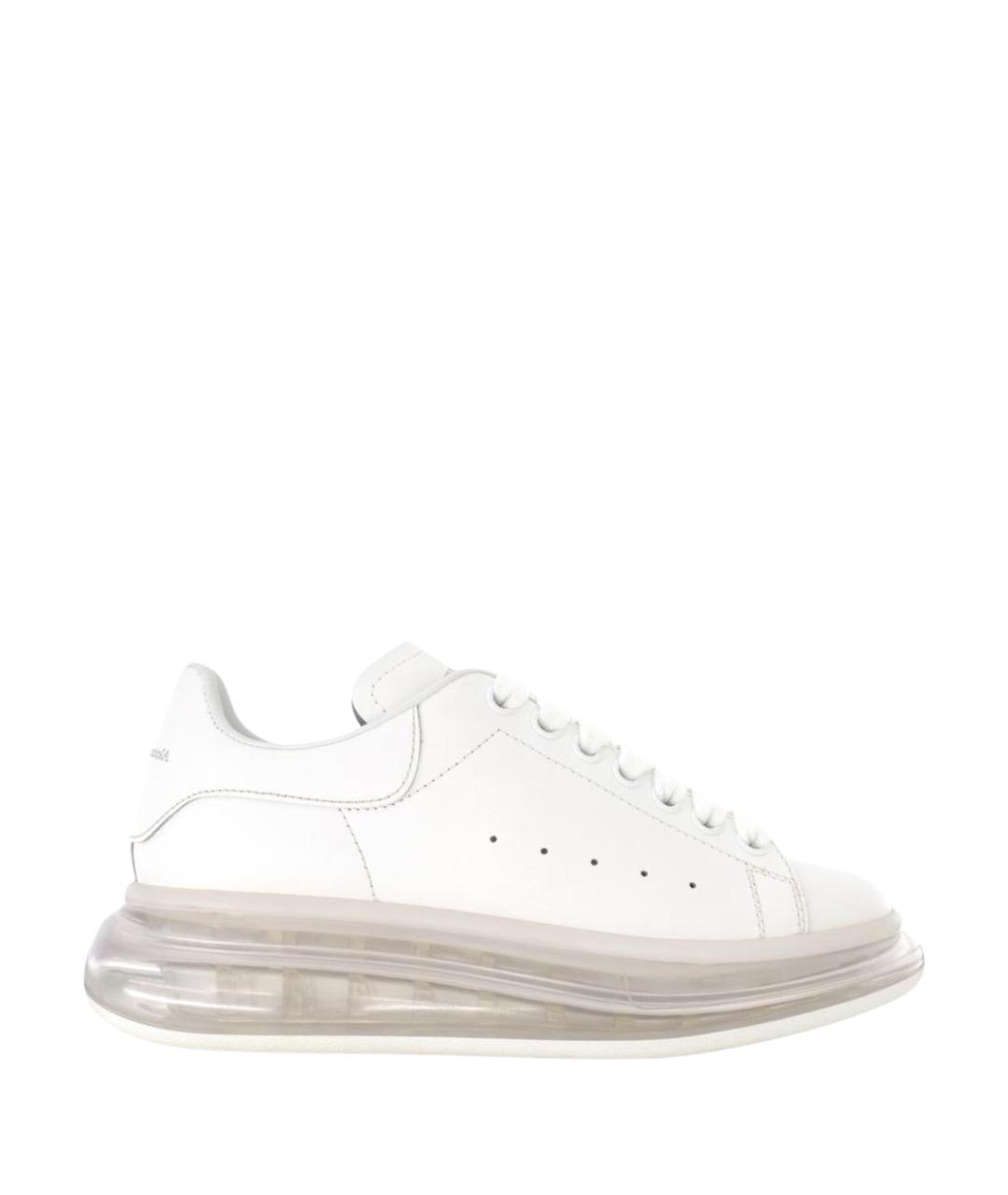 ALEXANDER MCQUEEN Белые кожаные кроссовки, фото 1