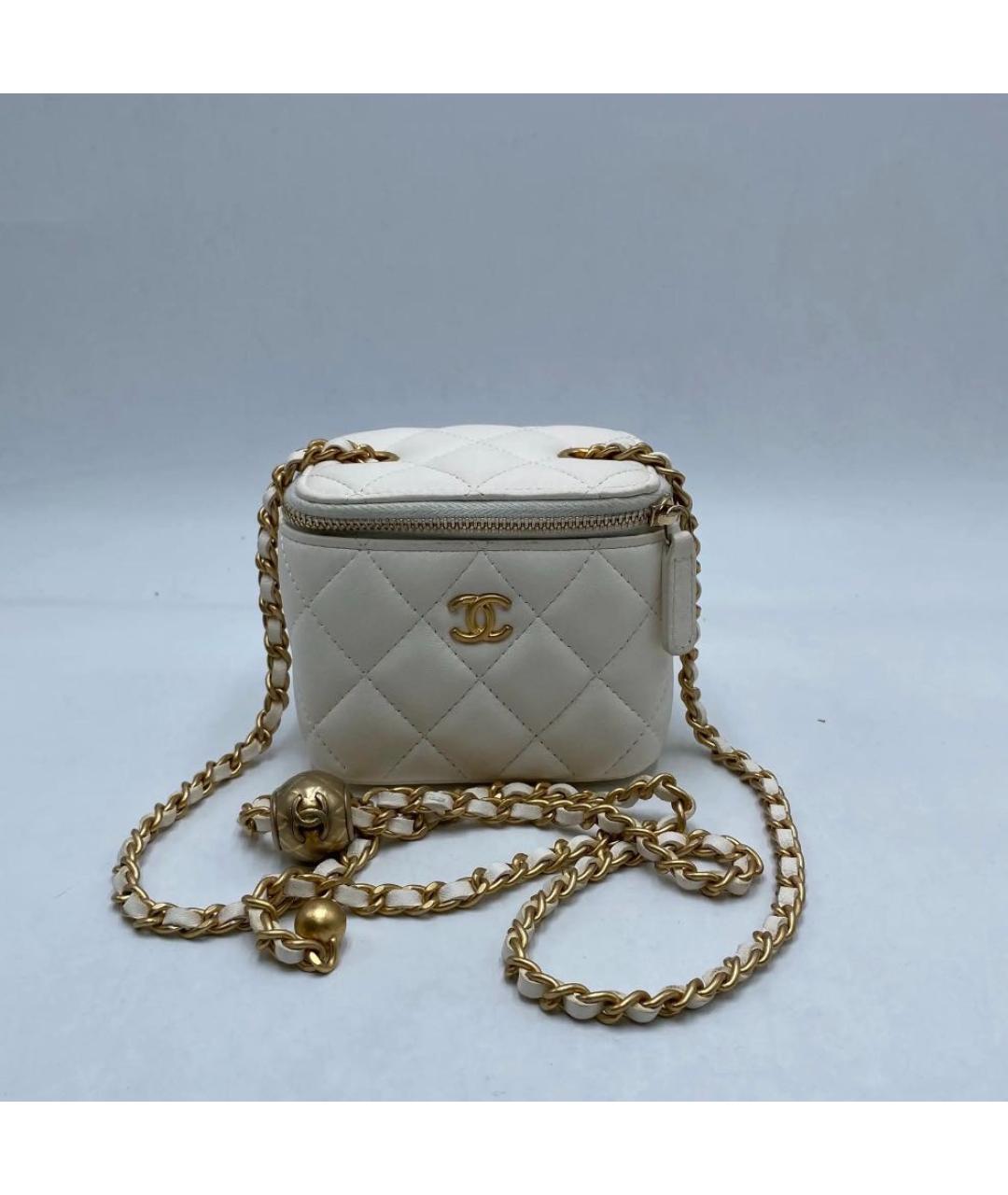CHANEL Белая сумка через плечо, фото 6