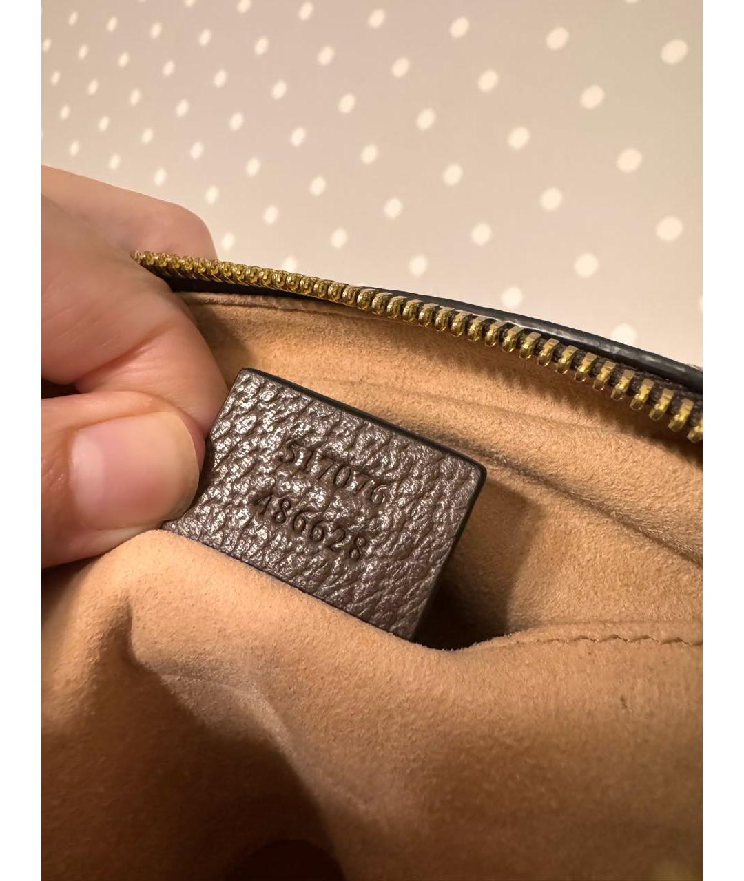 GUCCI Коричневая кожаная поясная сумка, фото 6