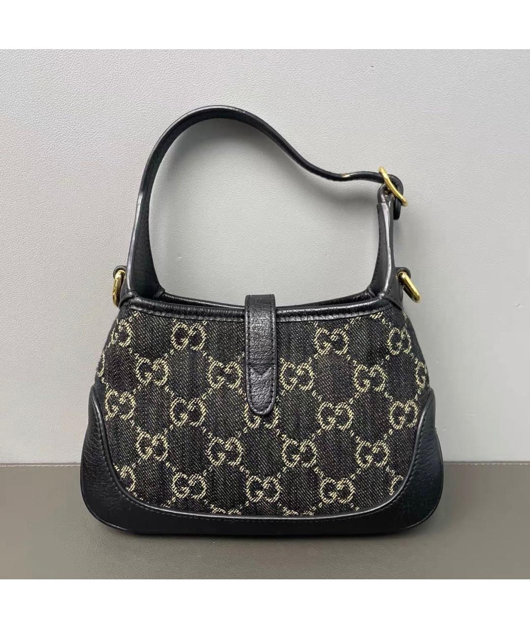 GUCCI Черная кожаная сумка через плечо, фото 2