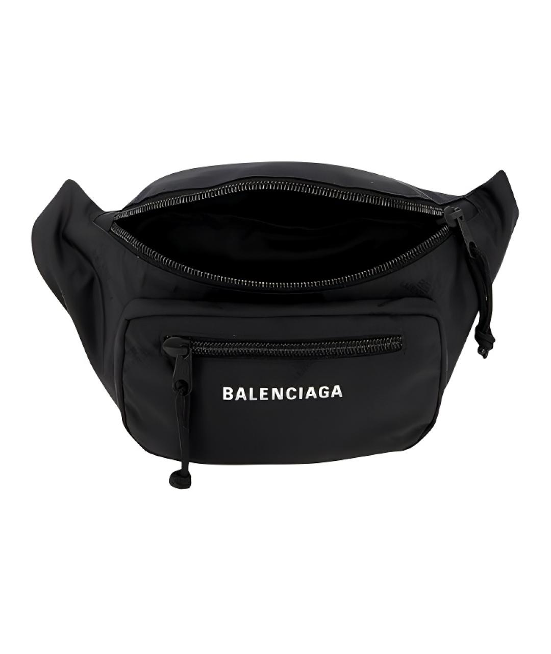 BALENCIAGA Черная нейлоновая поясная сумка, фото 4