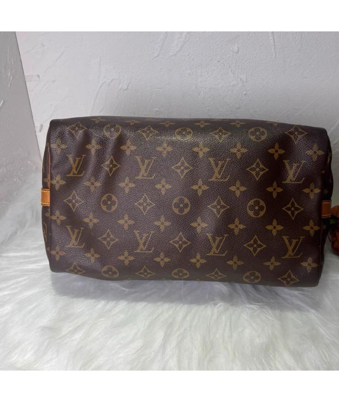 LOUIS VUITTON Коричневая сумка через плечо из канвы, фото 4