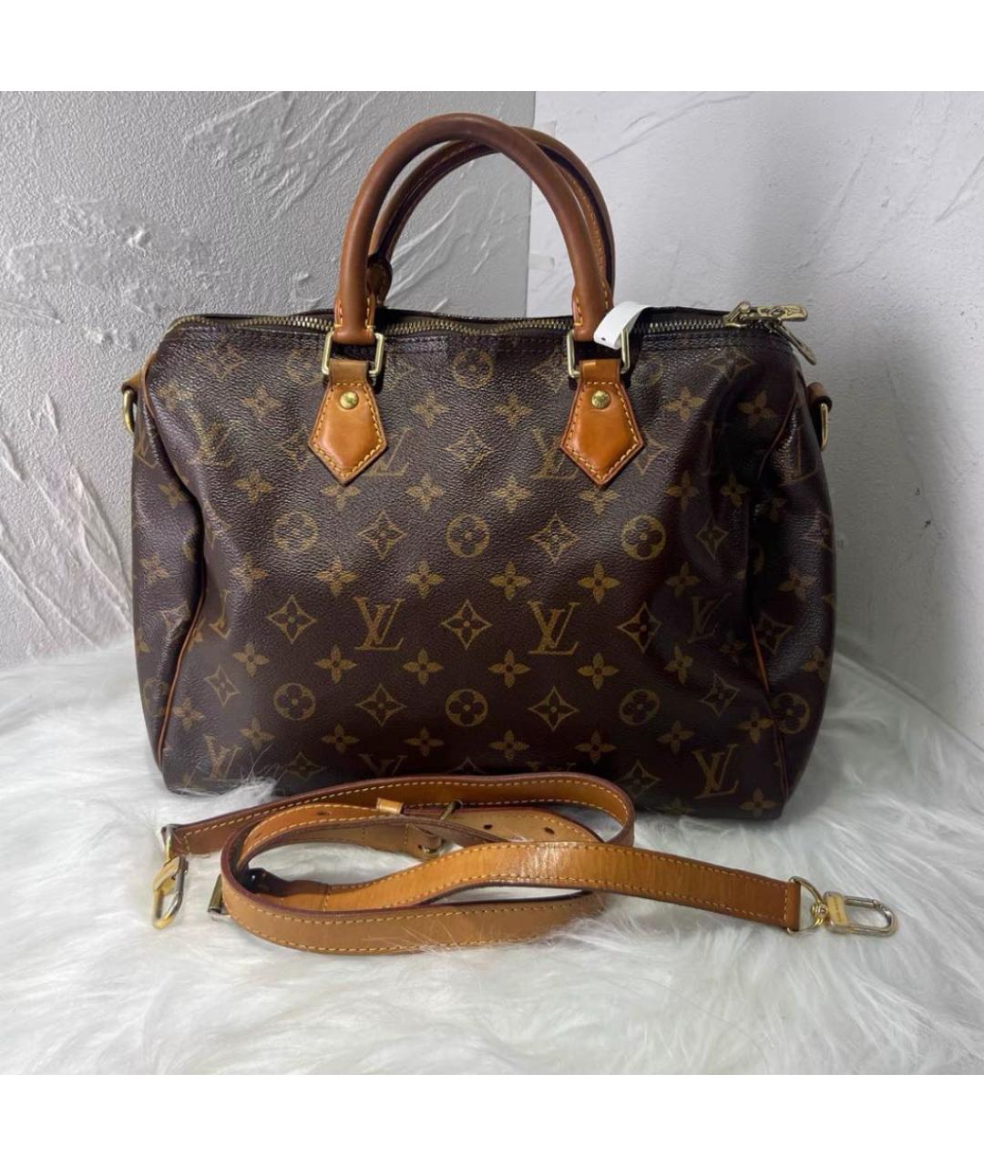 LOUIS VUITTON Коричневая сумка через плечо из канвы, фото 2