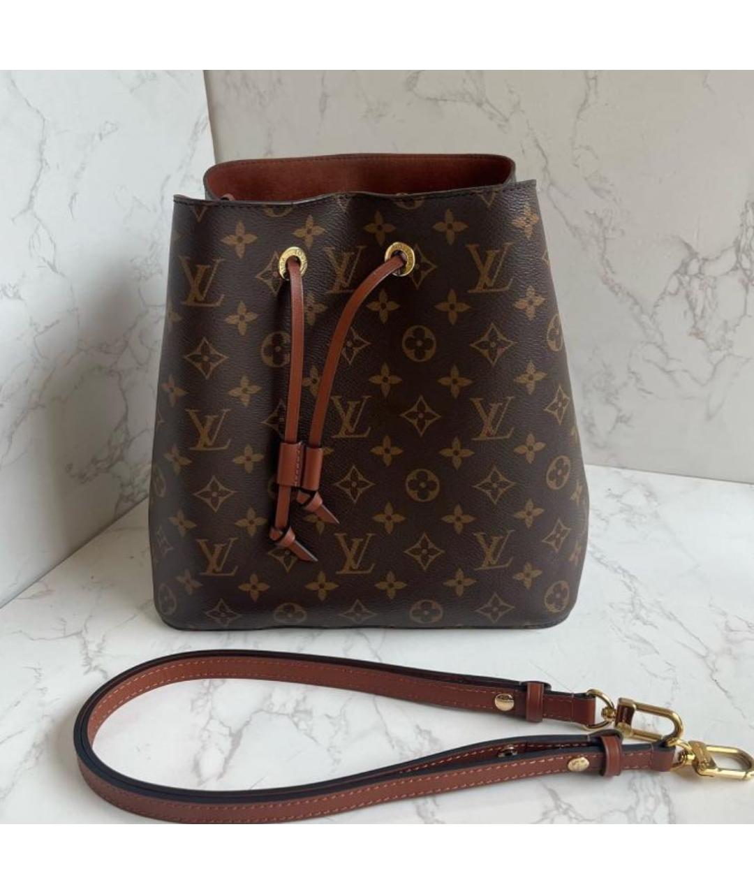 LOUIS VUITTON Коричневая сумка через плечо из канвы, фото 8