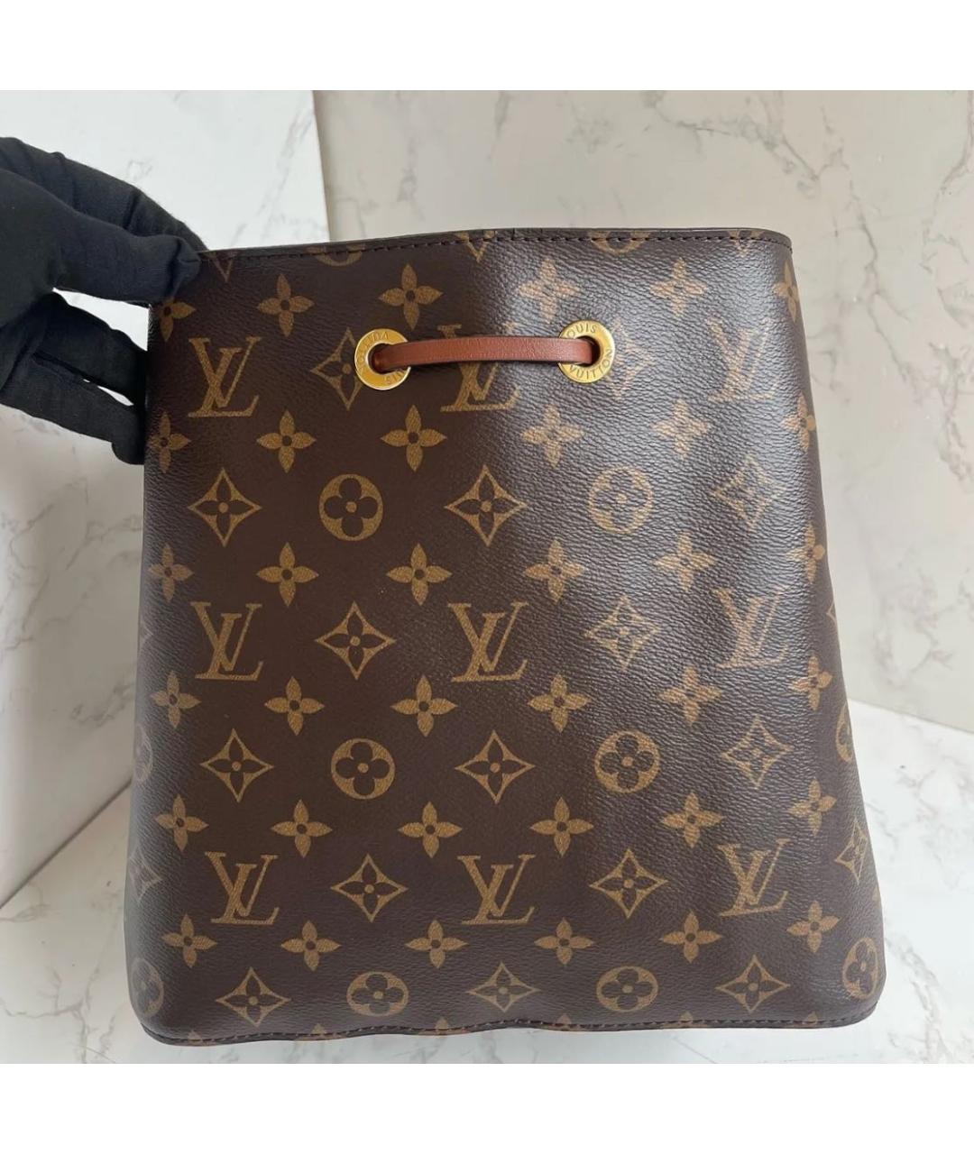 LOUIS VUITTON Коричневая сумка через плечо из канвы, фото 2