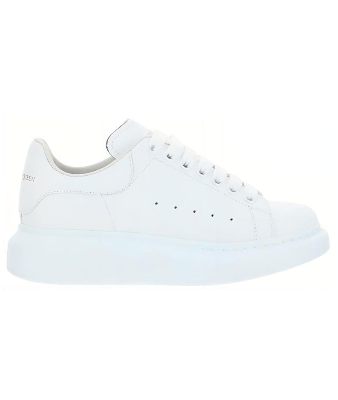 ALEXANDER MCQUEEN Белые кожаные кроссовки, фото 1