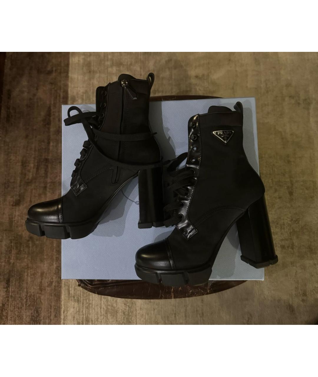 PRADA Черные неопреновые ботильоны, фото 5
