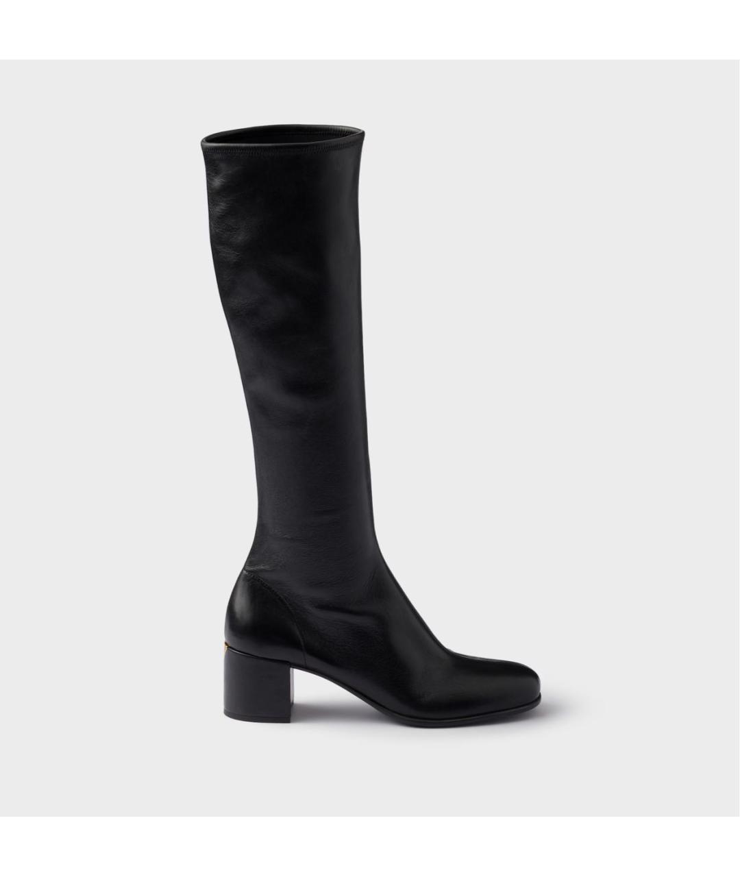 PRADA Черные кожаные сапоги, фото 5