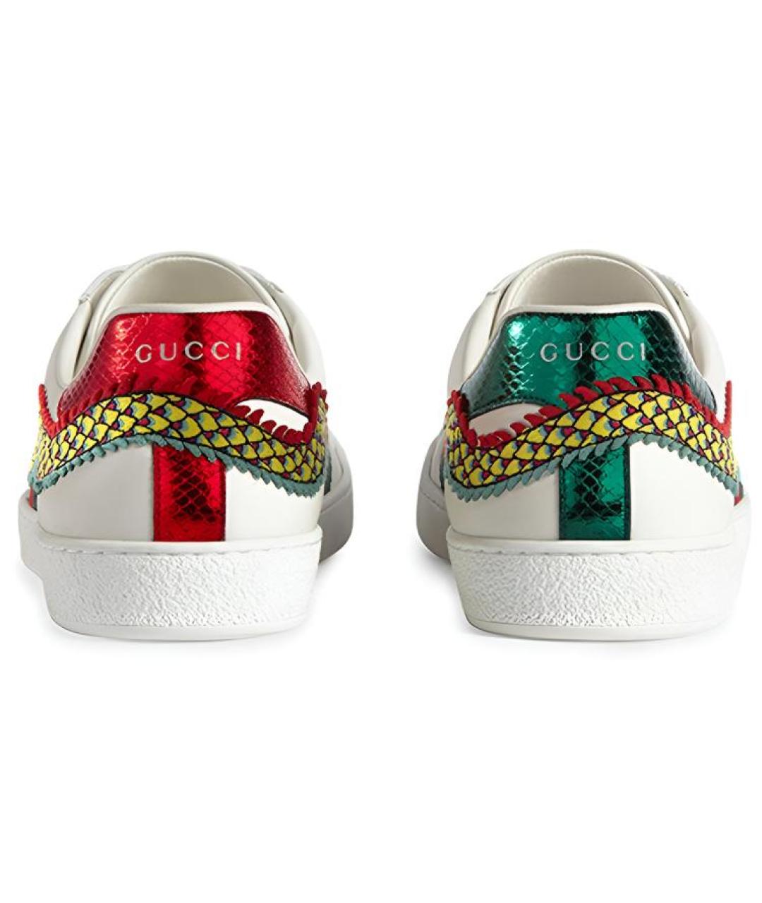 GUCCI Белые низкие кроссовки / кеды, фото 5