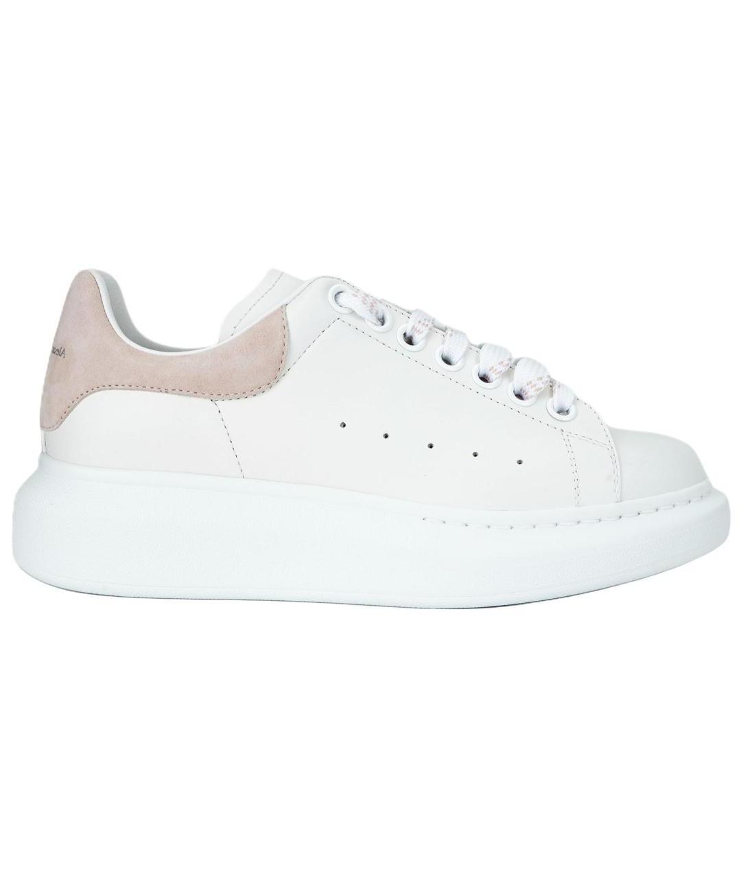 ALEXANDER MCQUEEN Белые кожаные кроссовки, фото 1