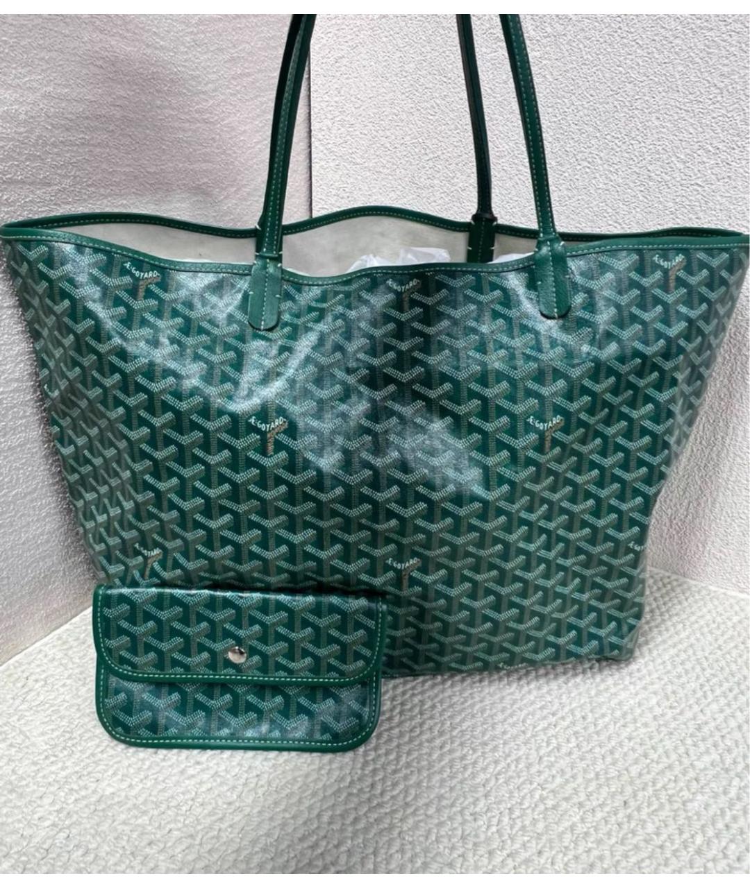 GOYARD Зеленая сумка тоут, фото 2