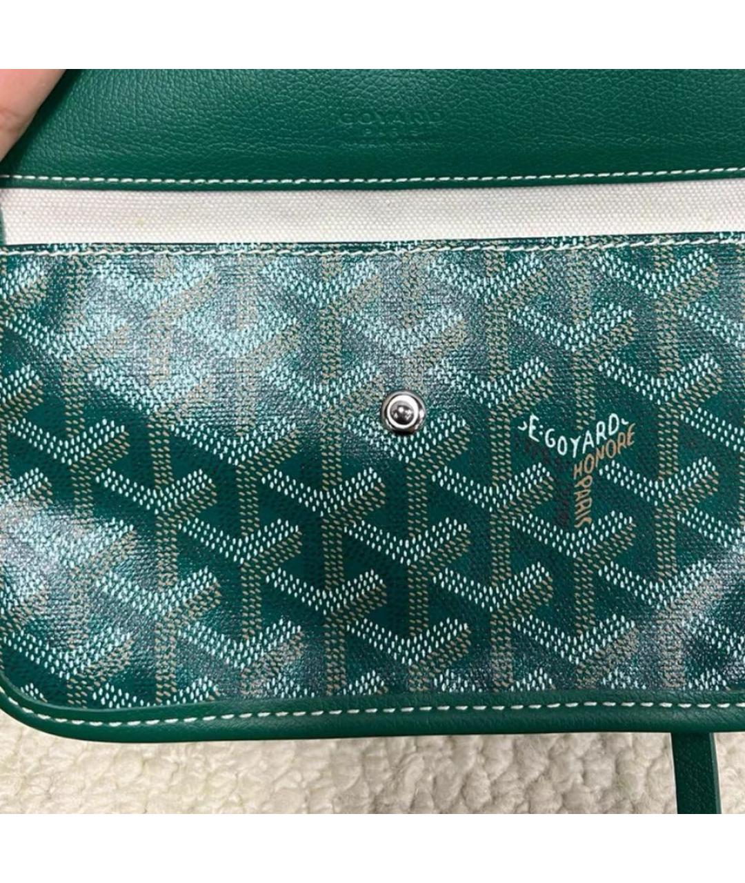 GOYARD Зеленая сумка тоут, фото 4