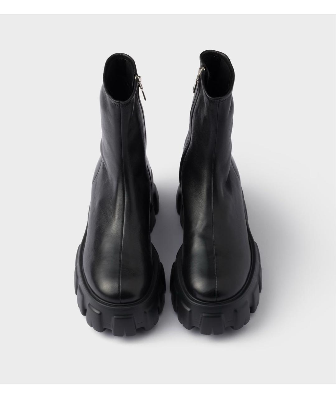 PRADA Черные кожаные ботинки, фото 3