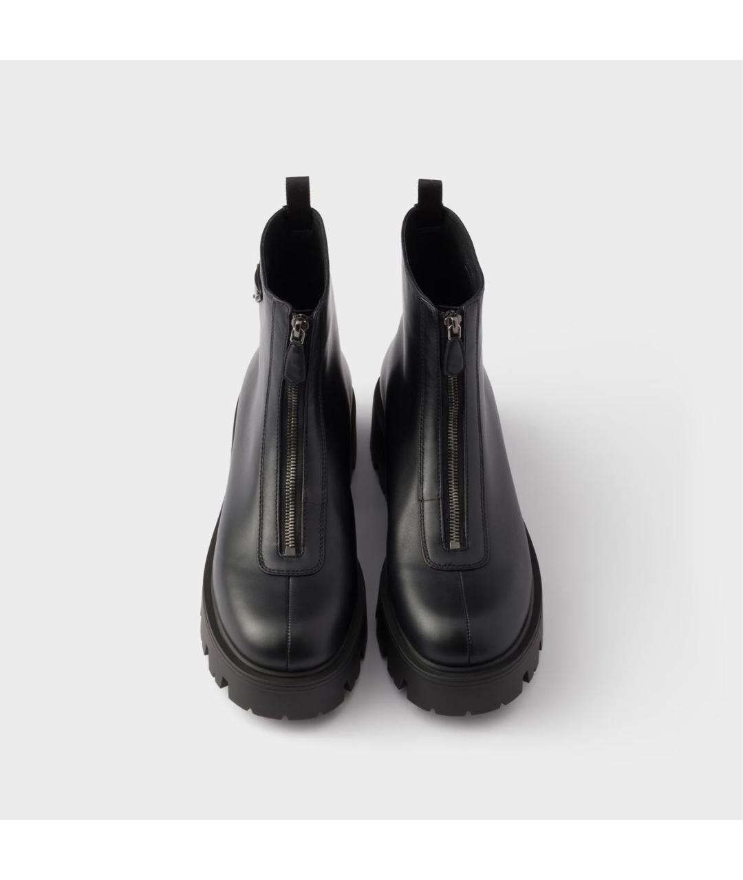 PRADA Черные кожаные ботинки, фото 2