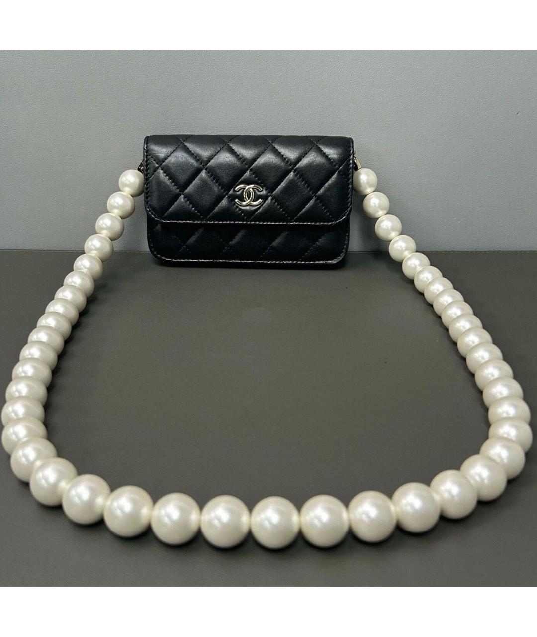 CHANEL Черная кожаная сумка через плечо, фото 8