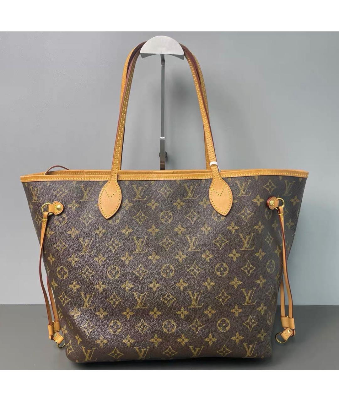 LOUIS VUITTON Коричневая кожаная сумка тоут, фото 2