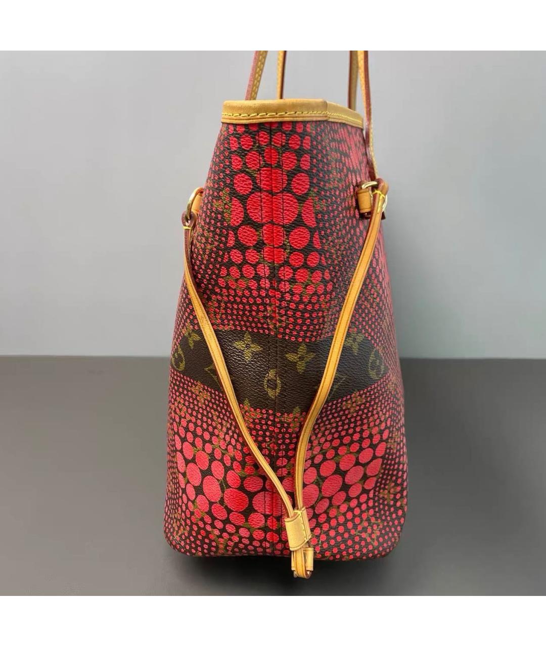 LOUIS VUITTON Красная кожаная сумка тоут, фото 2