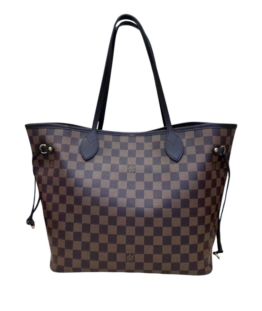 LOUIS VUITTON Коричневая кожаная сумка тоут, фото 1