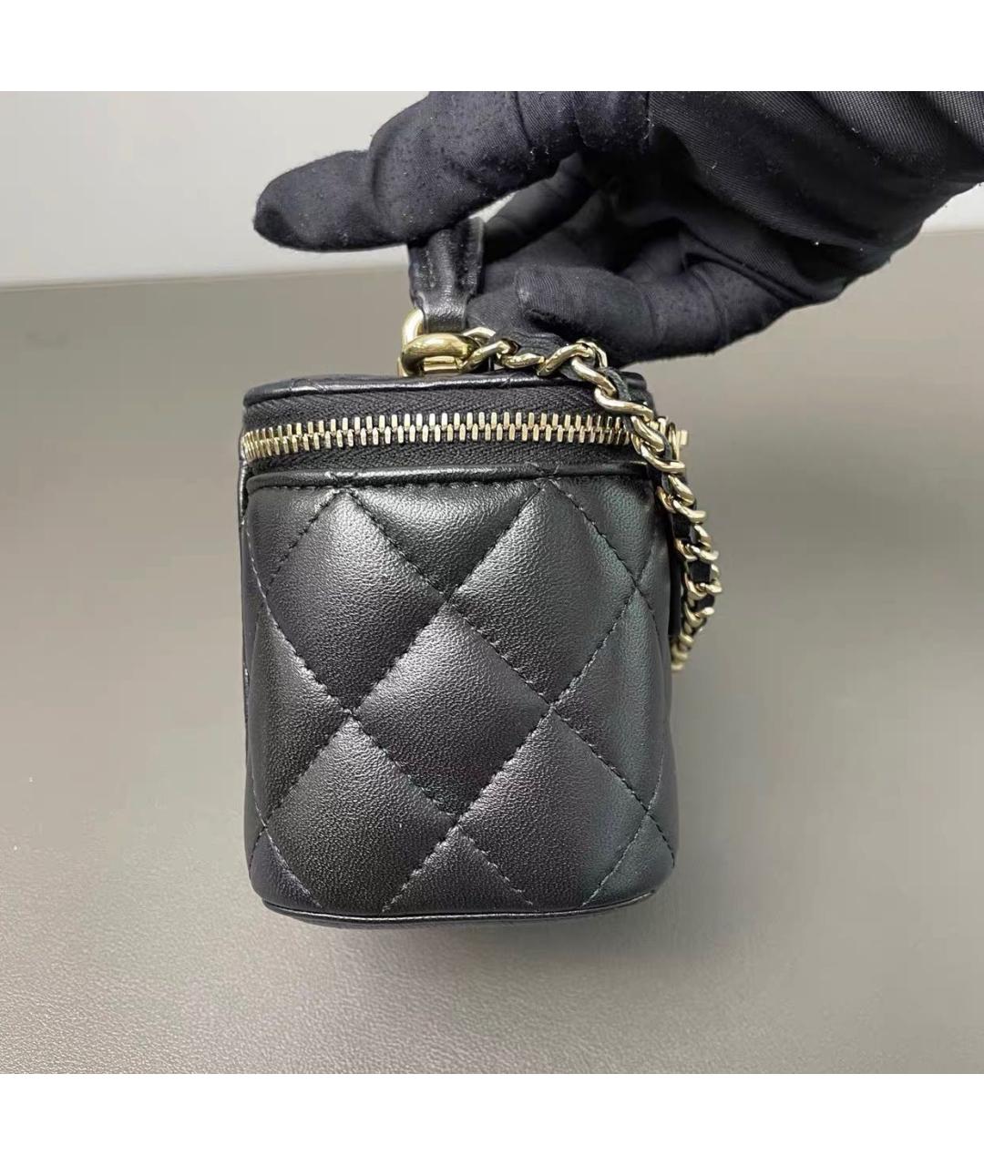 CHANEL Черная кожаная сумка через плечо, фото 4