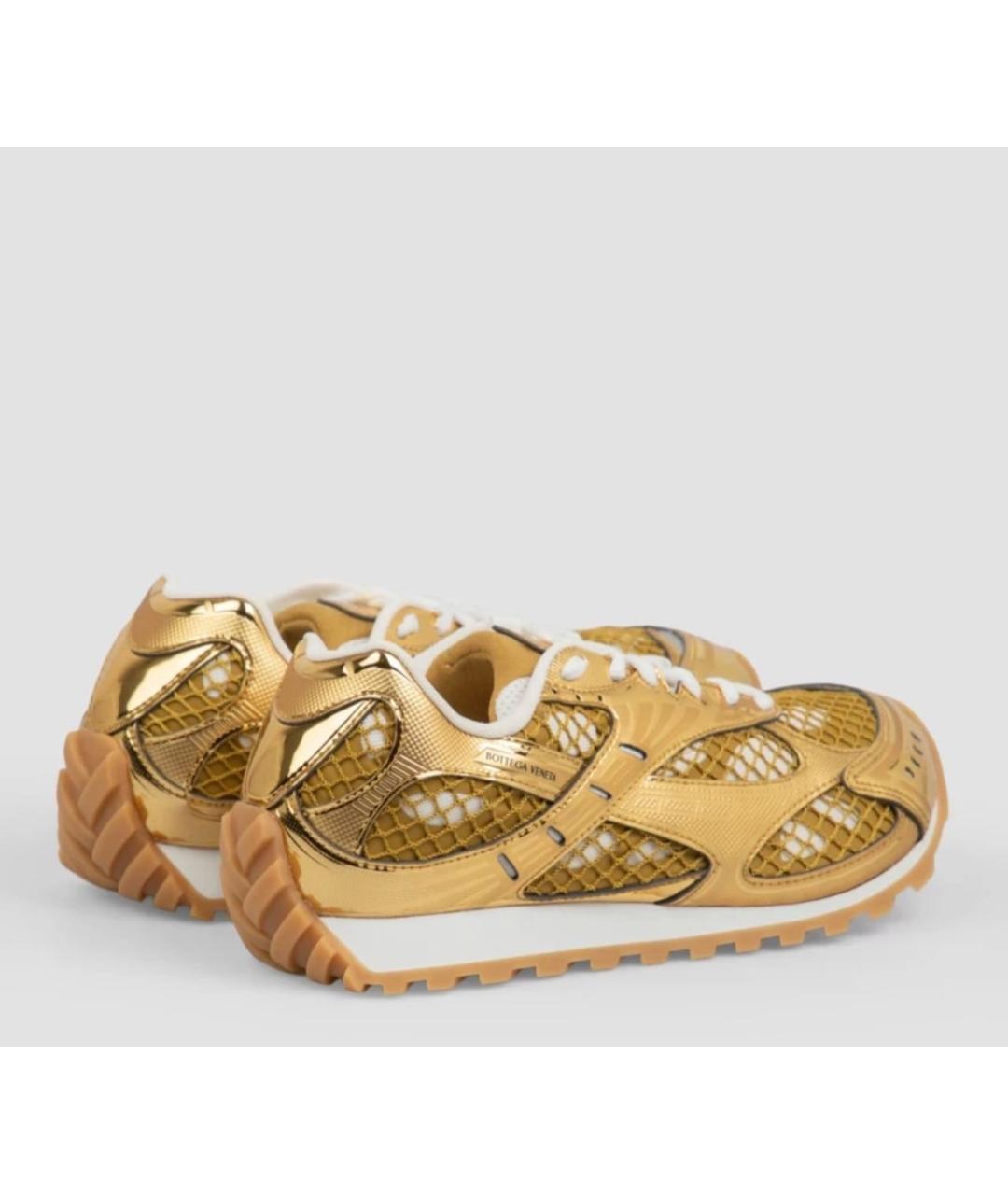 BOTTEGA VENETA Золотые кроссовки, фото 4