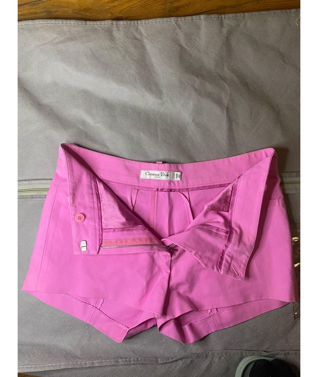 CHRISTIAN DIOR PRE-OWNED Розовые хлопковые шорты, фото 3