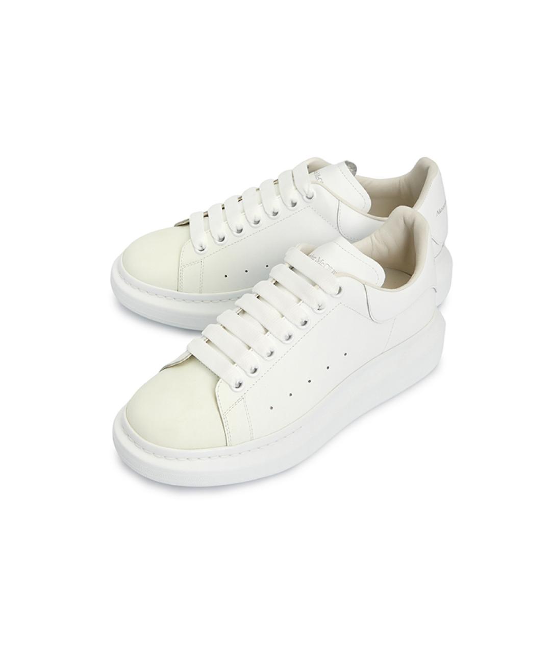 ALEXANDER MCQUEEN Белые кожаные кроссовки, фото 3