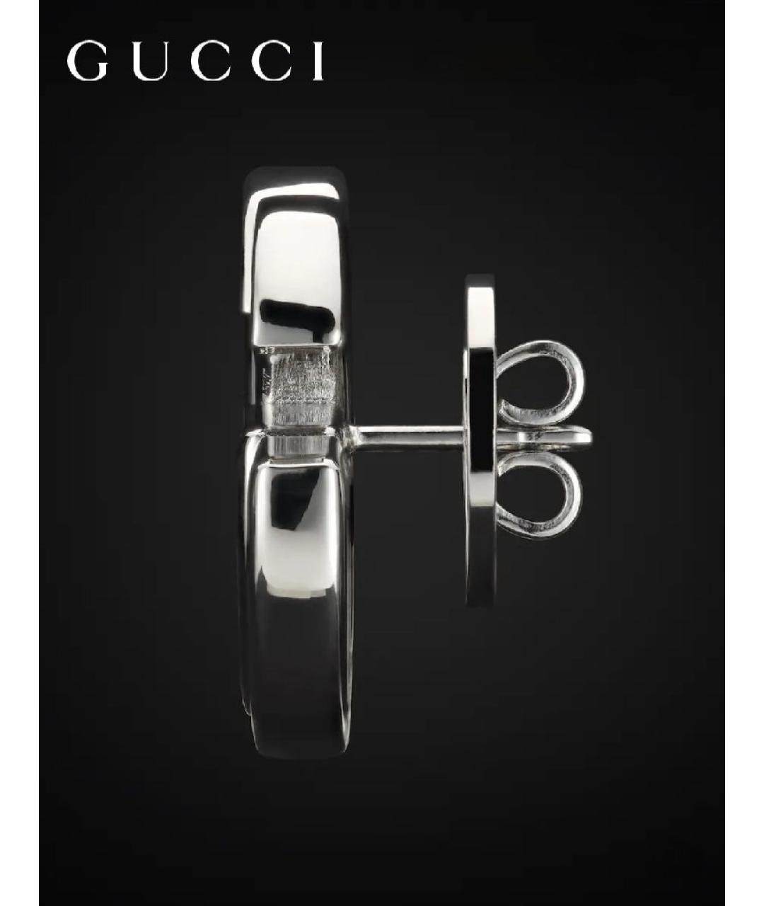 GUCCI Серебряные металлические серьги, фото 4