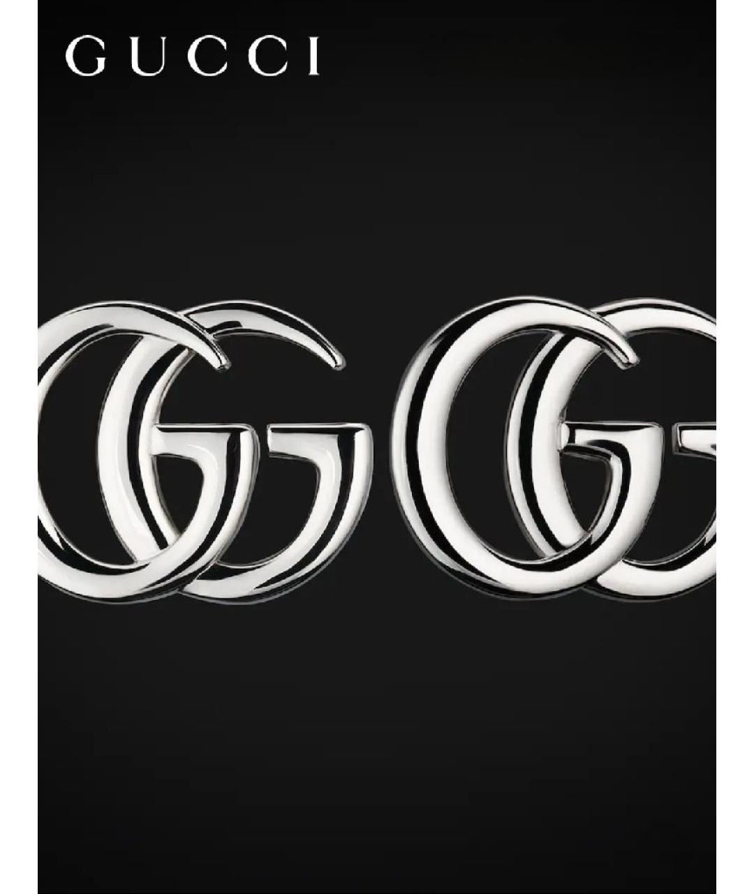 GUCCI Серебряные металлические серьги, фото 3