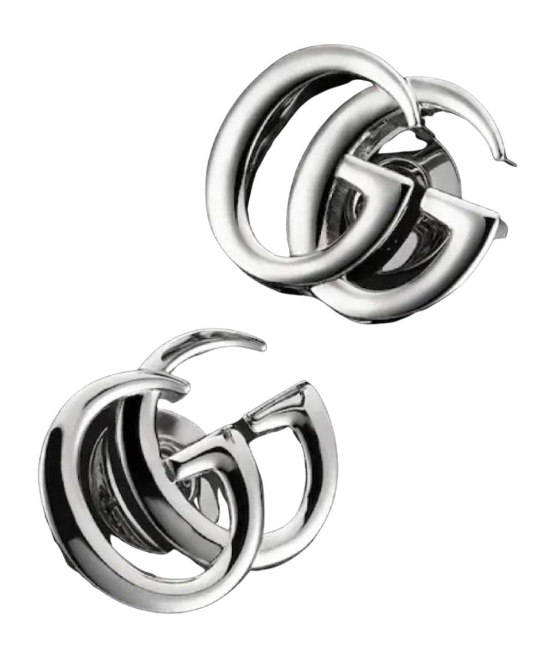 GUCCI Серебряные металлические серьги, фото 1