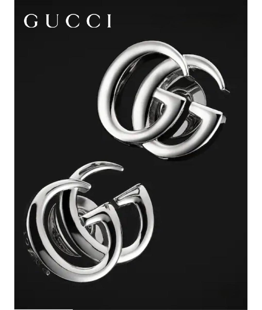 GUCCI Серебряные металлические серьги, фото 6