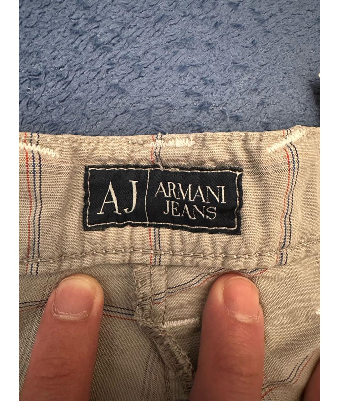 ARMANI JEANS Серые хлопковые шорты, фото 7