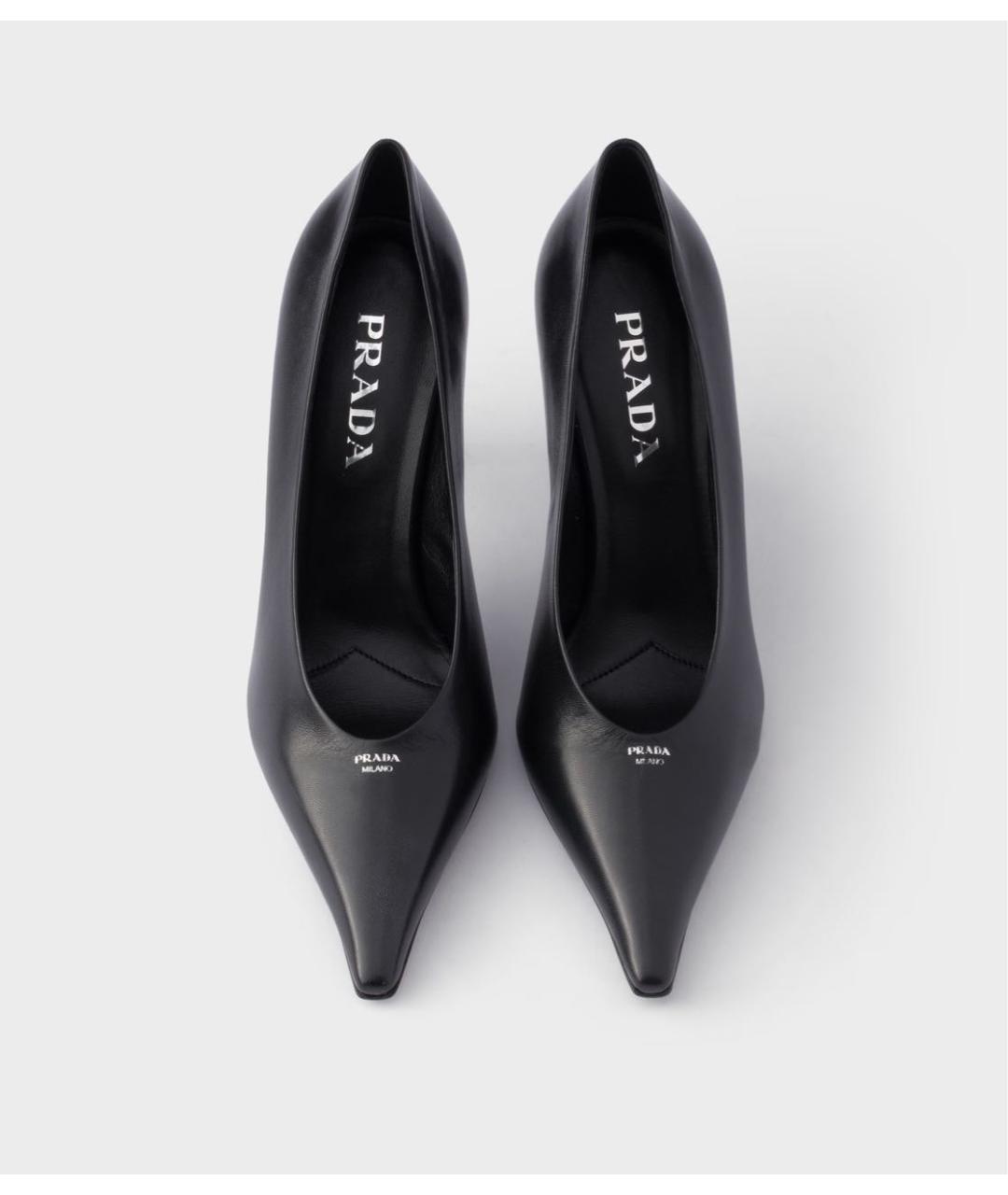 PRADA Черные кожаные туфли, фото 4