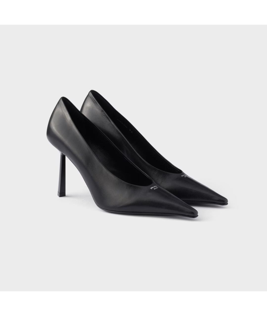 PRADA Черные кожаные туфли, фото 2
