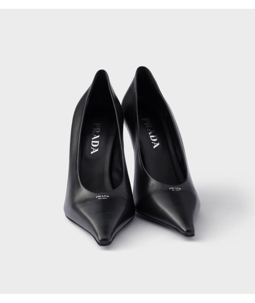 PRADA Черные кожаные туфли, фото 6