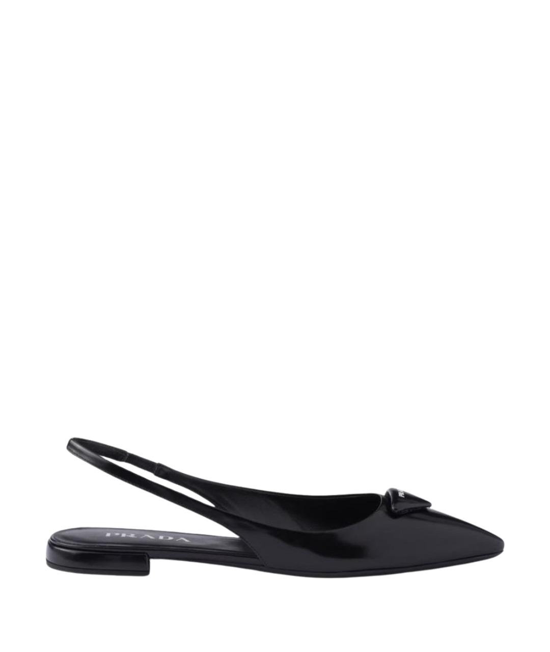 PRADA Черные балетки из лакированной кожи, фото 1