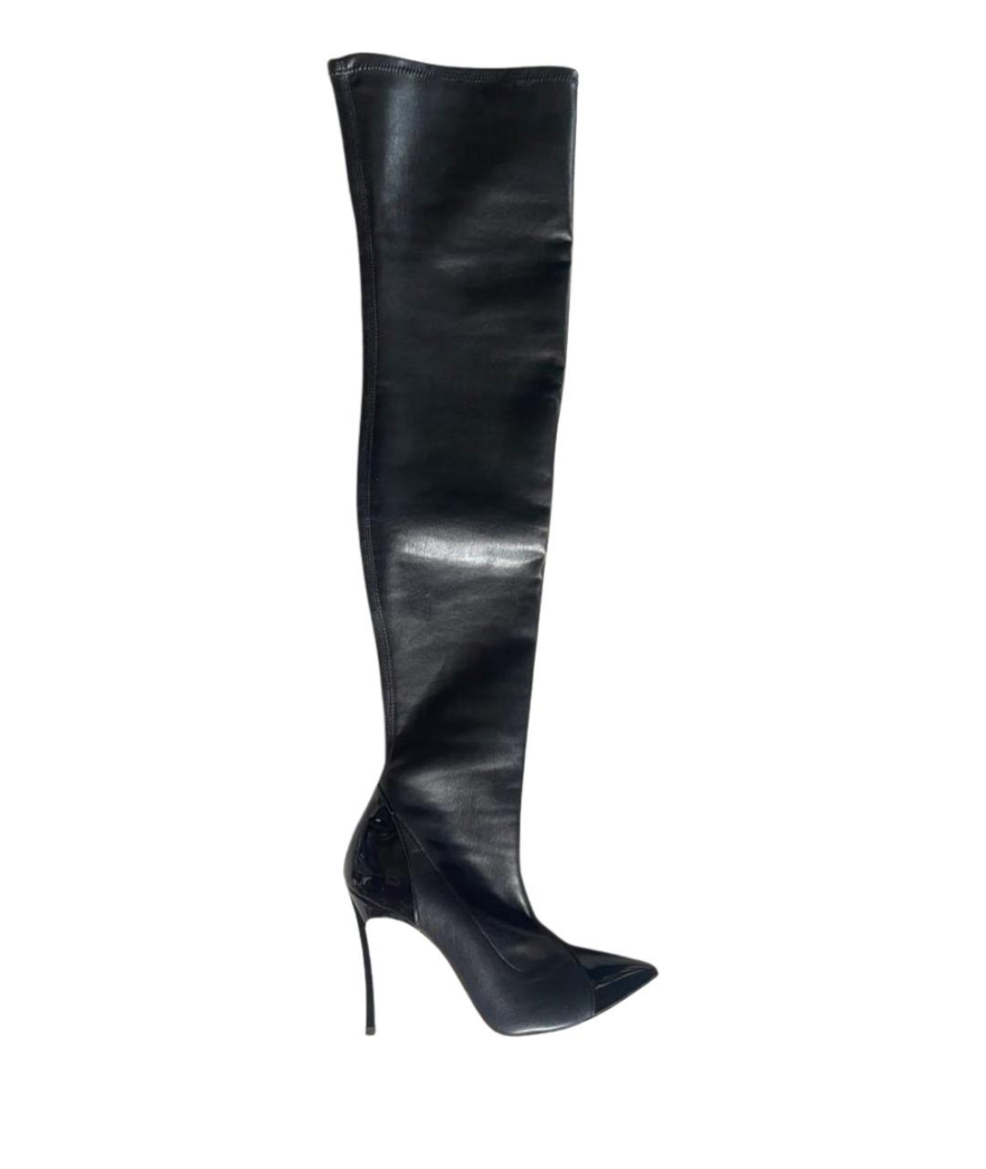 CASADEI Черные кожаные ботфорты, фото 1