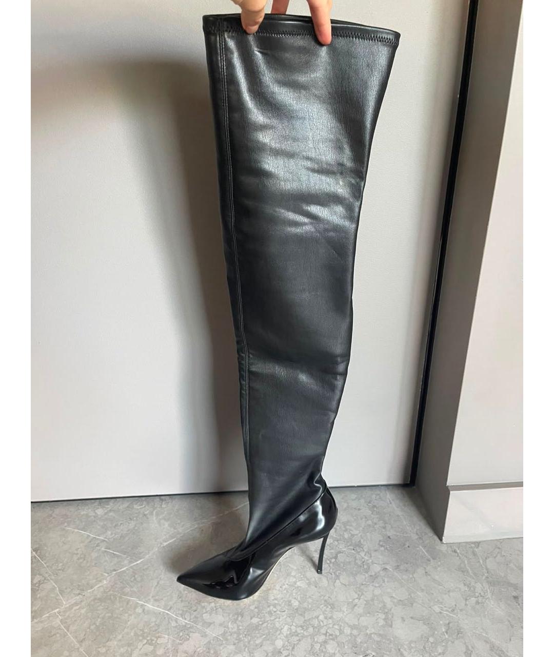 CASADEI Черные кожаные ботфорты, фото 2
