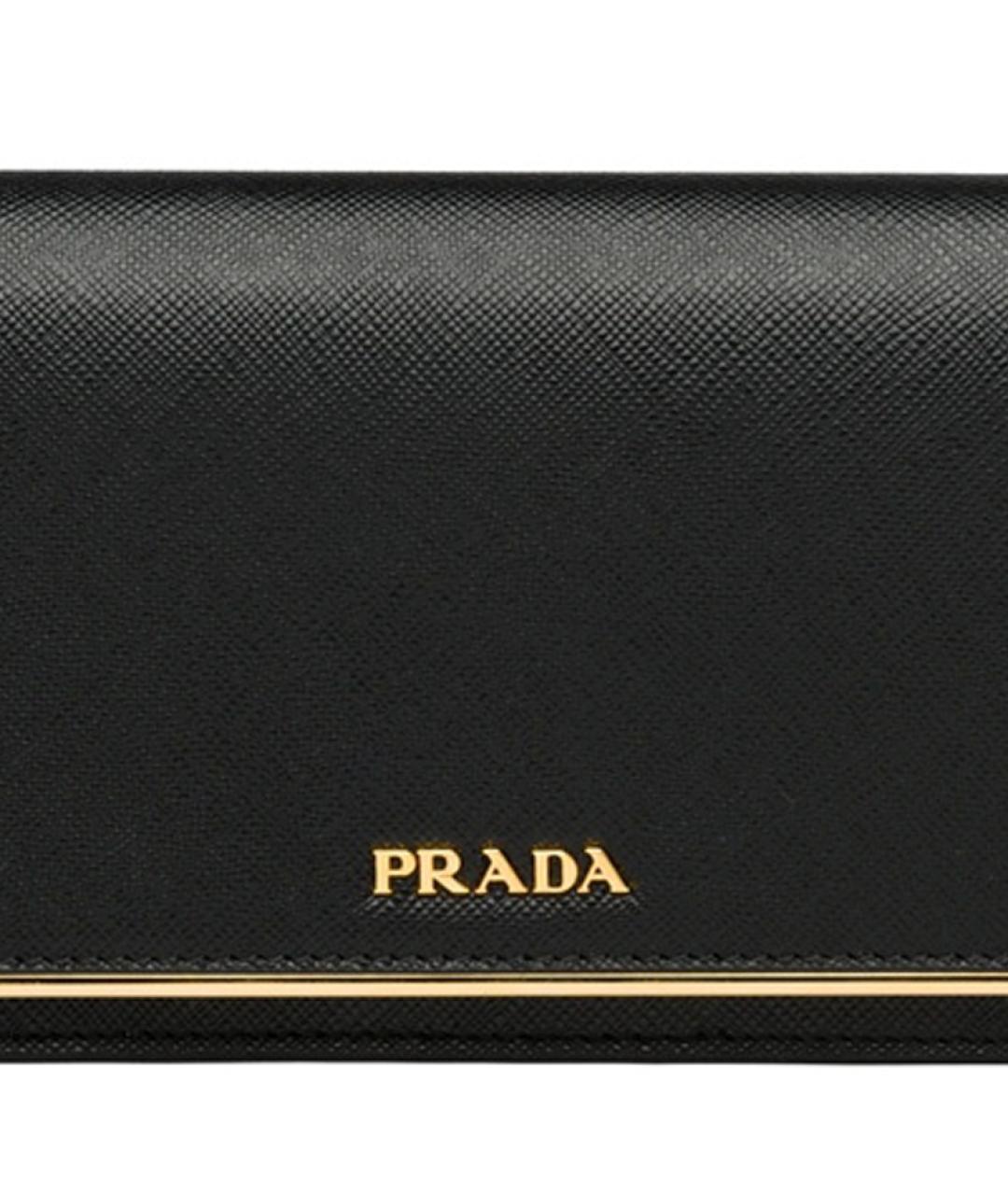 PRADA Черная кожаная сумка через плечо, фото 4