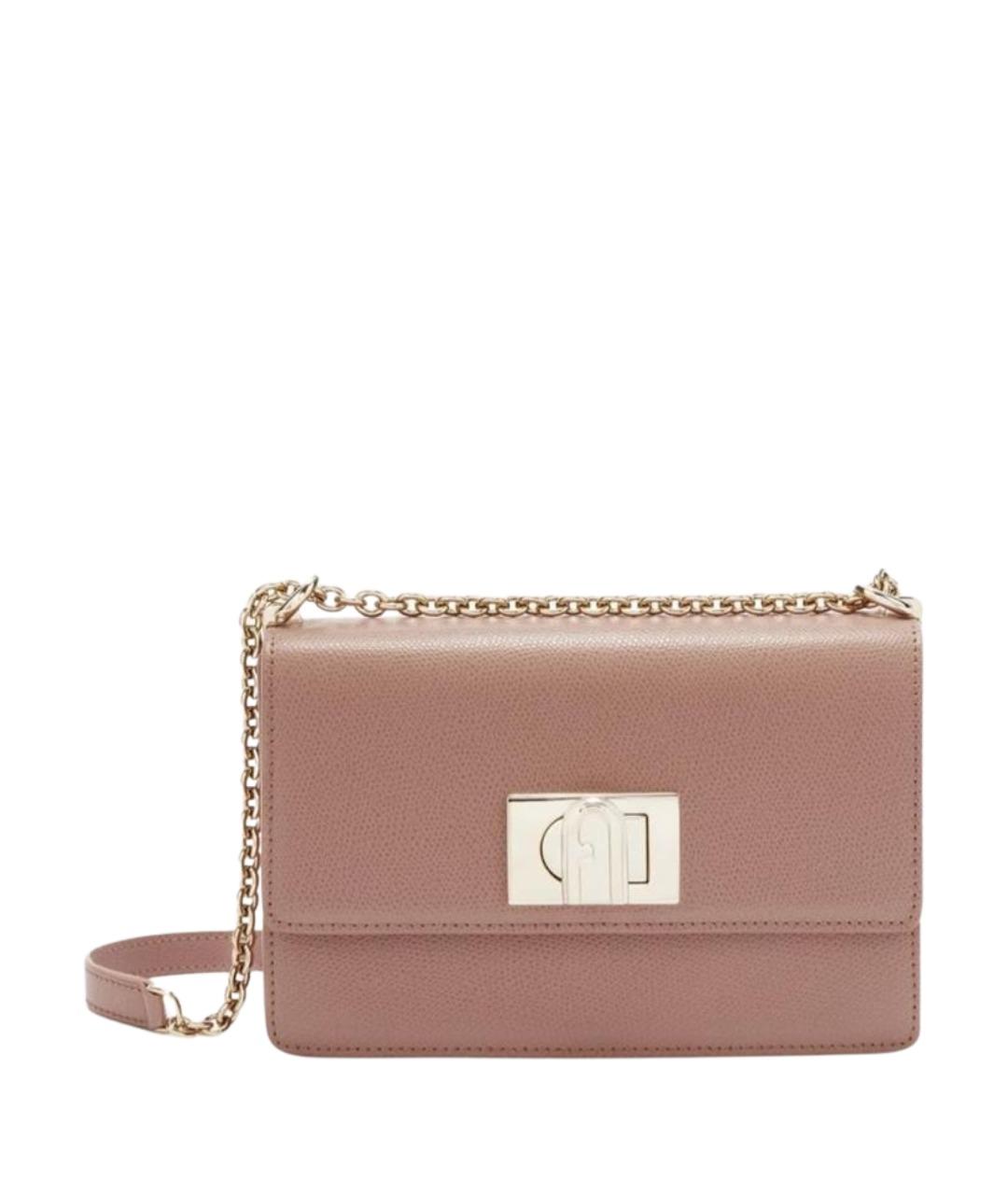 FURLA Бежевая кожаная сумка через плечо, фото 1