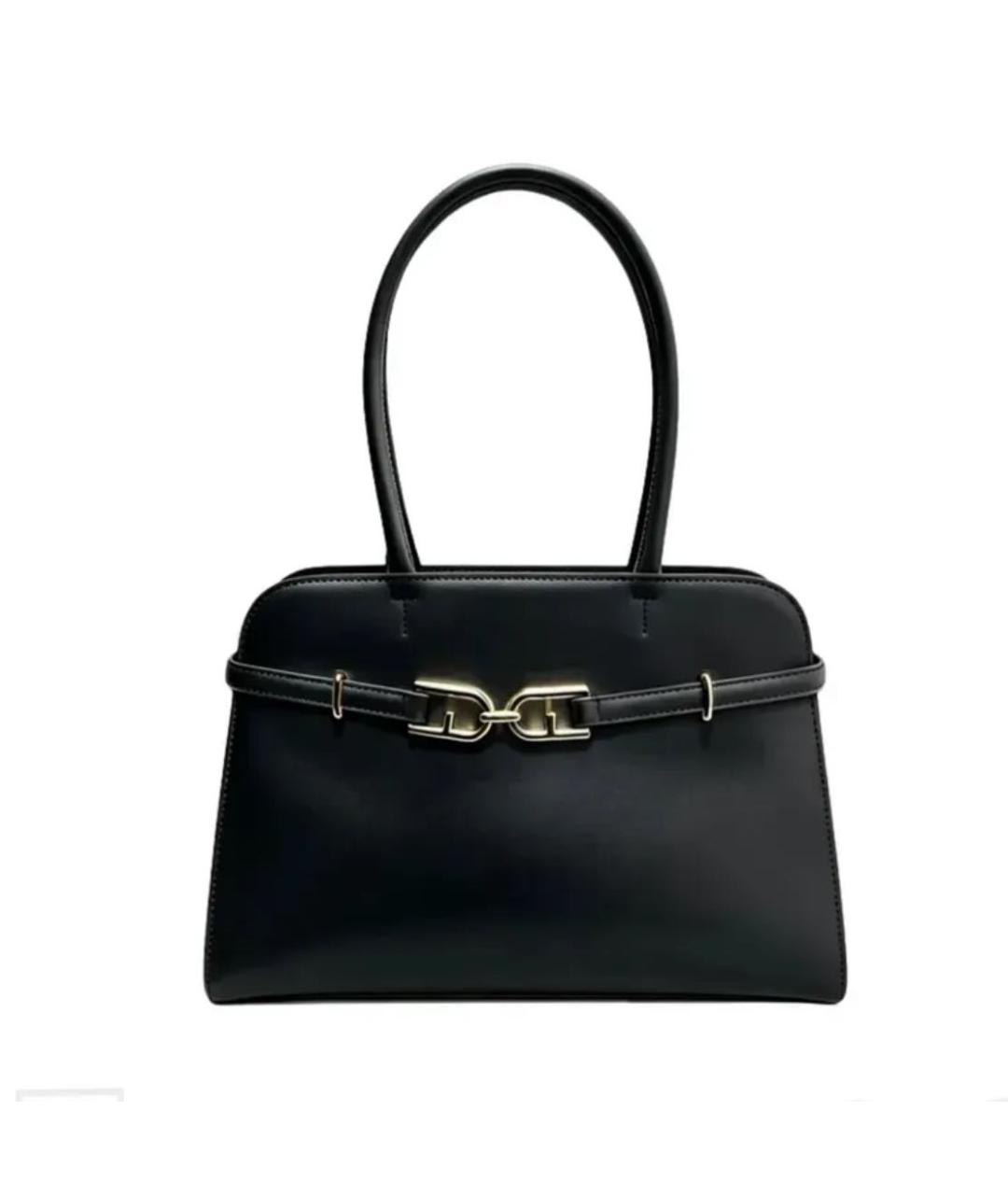 FURLA Черная кожаная сумка тоут, фото 8